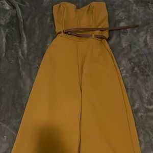 Strapless baggy overall